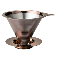 Double Mesh Metal Dripper, 02 Size, Pink Gold