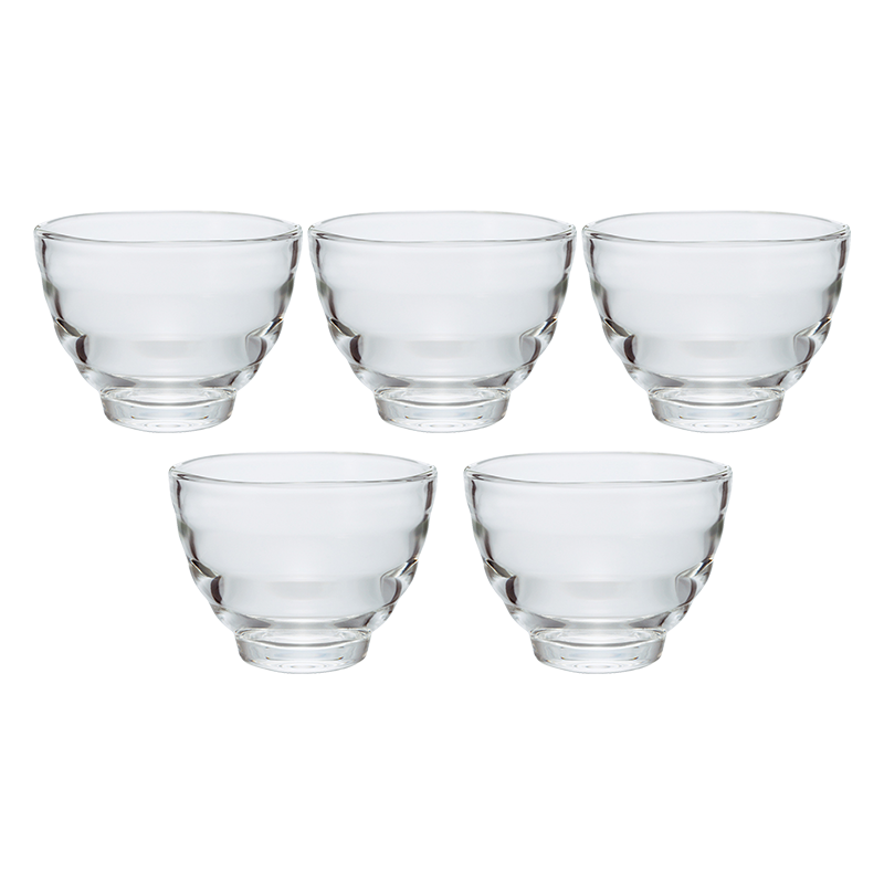 Heatproof Yunomi Glass Cup, 5pcs Set