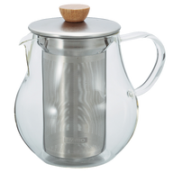 Tea Pitcher, 700mL, Silver and Wood