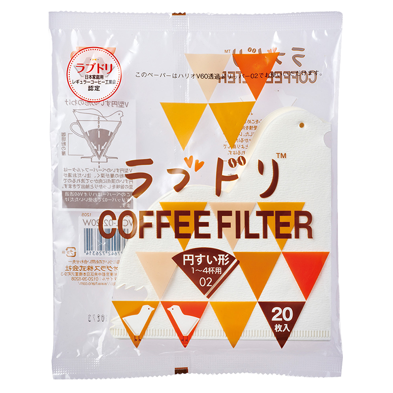 LoveDripper Paper Filter, 02 Size, 20 sheets