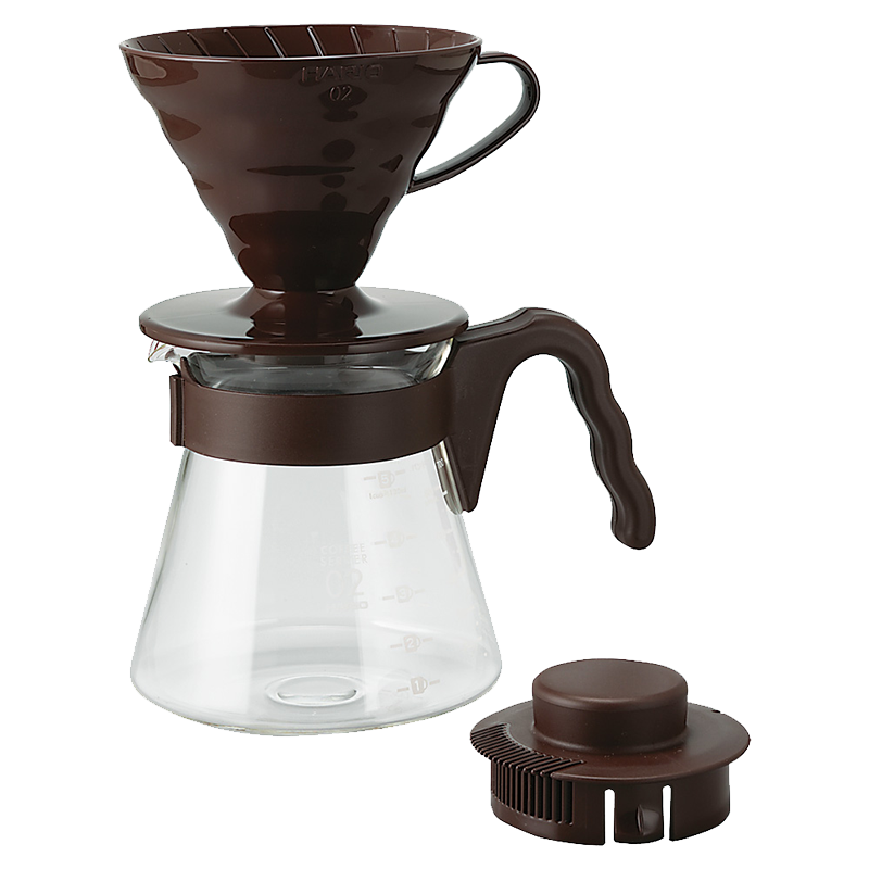 V60 Coffee Server Set, 02 Size, Chocolate Brown