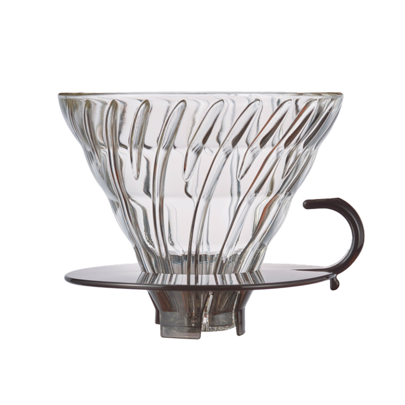 V60 Glass Dripper, 02 Size, Transparent Black