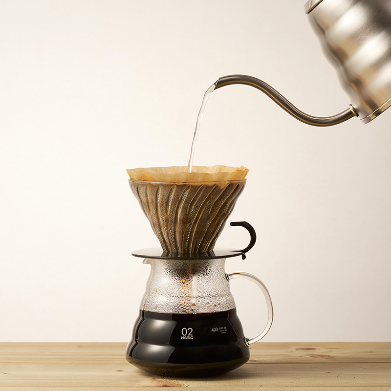 V60 Glass Dripper, 02 Size, Transparent Black