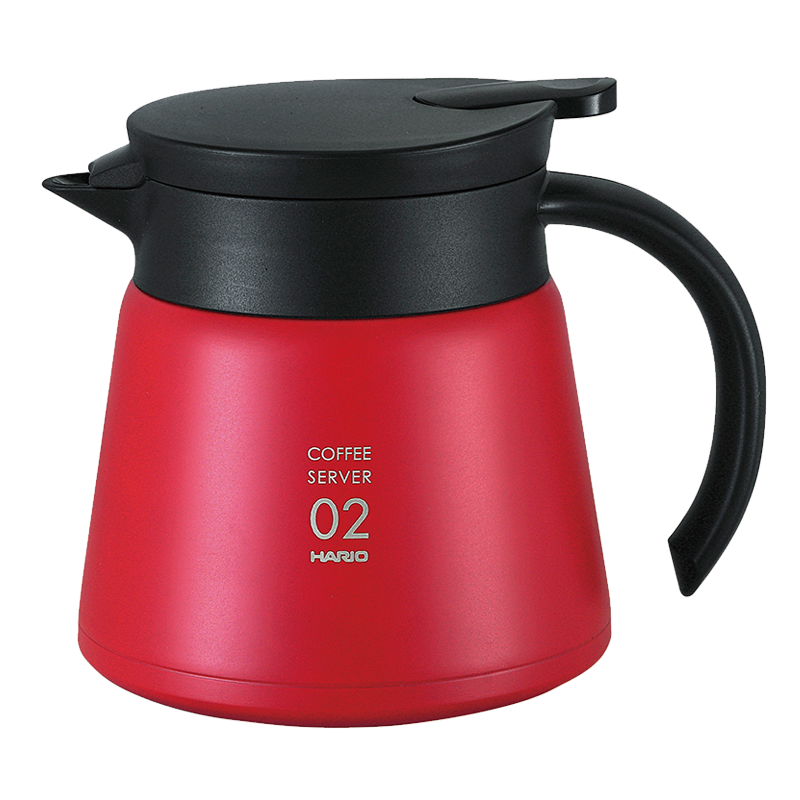 V60 Heat-Retaining Stainless Server, 600mL, Red