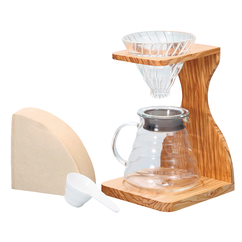 V60 Olive Wood Stand Set, 02 Size