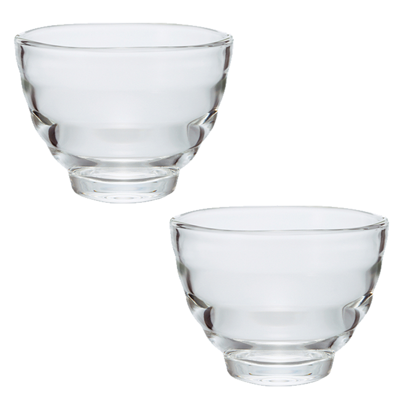 HARIO HU-2-EX Heatproof Glass Cup 2pcs Set Yunomi 