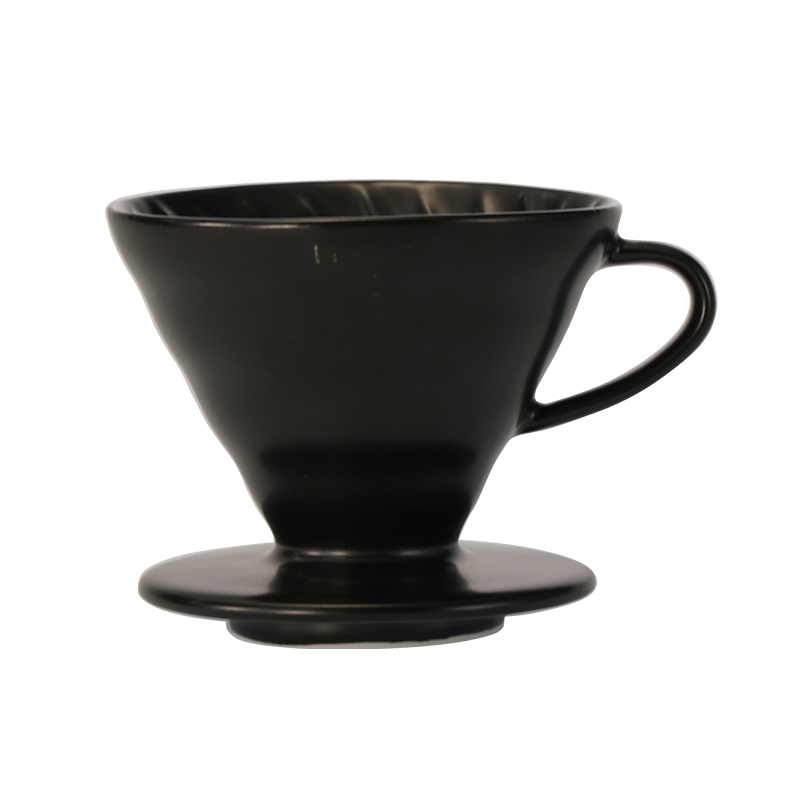 V60 Ceramic Colour Dripper, 02 Size, Matte Black