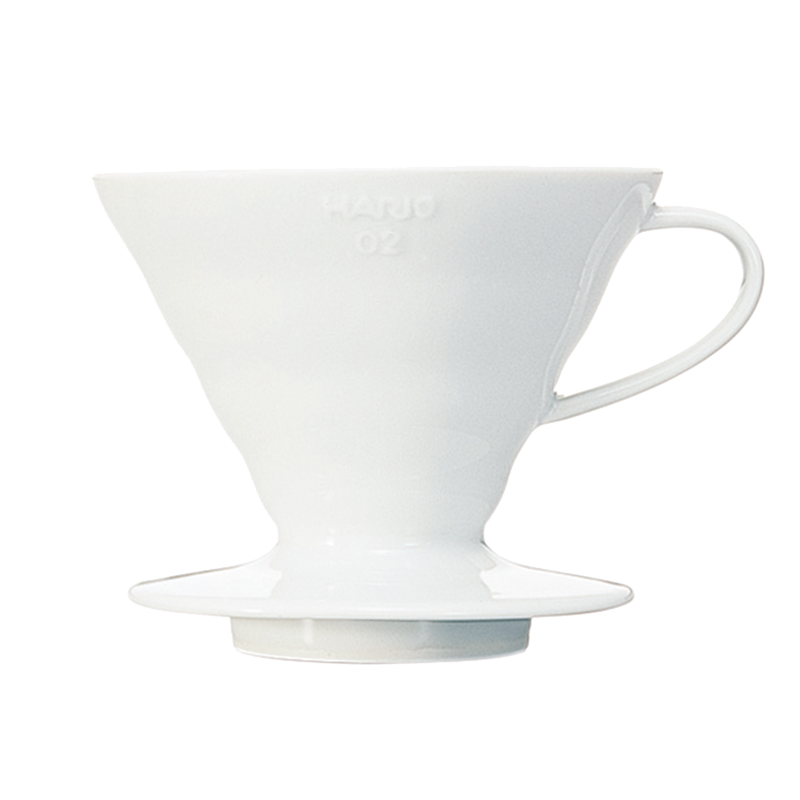 V60 Ceramic Colour Dripper, 02 Size, White