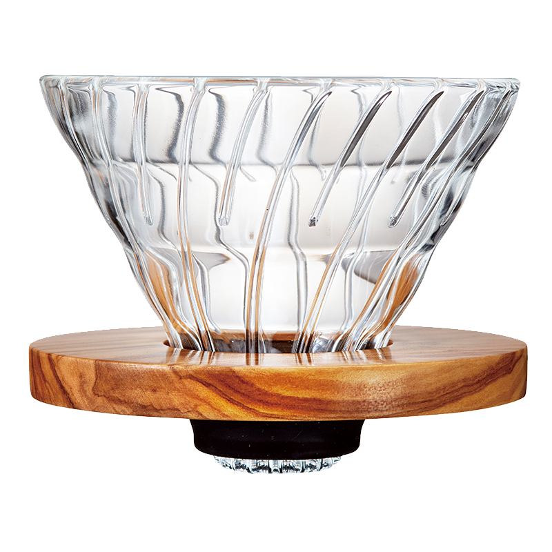 V60 Glass Dripper, 02 Size, Olive Wood