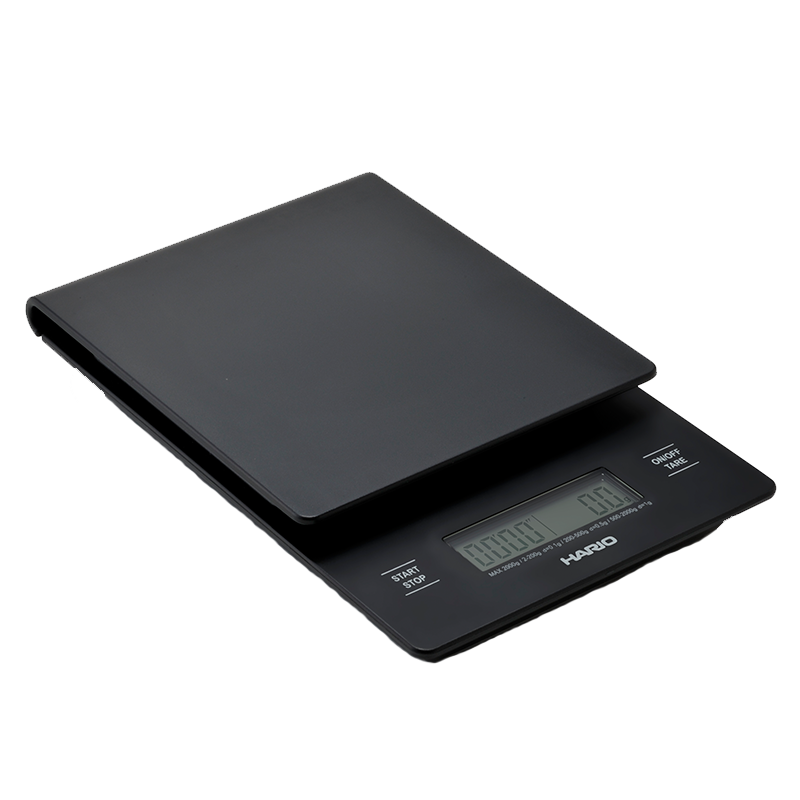 HARIO VSTN-2000B-BLM V60 Drip Scale - Bloom Series Black 