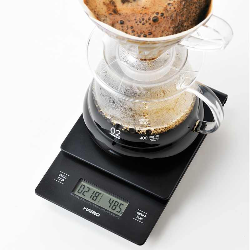 HARIO VSTN-2000B-BLM V60 Drip Scale - Bloom Series Black XGS-60TB server coffee filter